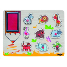 Woodyland Afrika állatai fa nyomdaszett (91185) (91185) kreatív és készségfejlesztő
