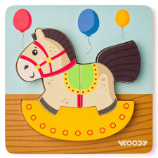 Woodyland Fa hintaló 5db-os baba puzzle - Woodyland puzzle, kirakós