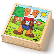 Woodyland Öltöztethető kutyus fa puzzle 18db-os - Woodyland puzzle, kirakós