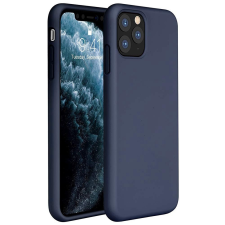 Wooze Apple iPhone 11, Szilikon tok, Wooze Liquid Silica Gel, sötétkék tok és táska