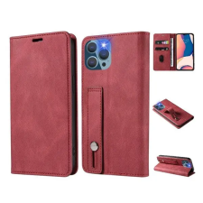 Wooze Apple iPhone 12 / 12 Pro, oldalra nyíló tok, piros tok és táska