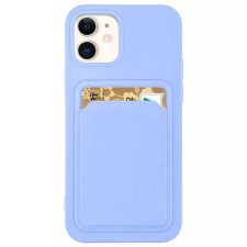 Wooze Apple iPhone 13 Pro Max, Szilikon tok, kártyatartóval, Wooze Card Slot, világoskék tok és táska