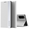 Wooze Apple iPhone 16e / 17e, Oldalra nyíló tok, stand, Wooze Silver Line, világosszürke