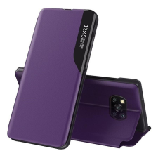 Wooze Apple Wooze FashionBook iPhone 16 Pro oldalra nyíló tok, stand, lila tok és táska