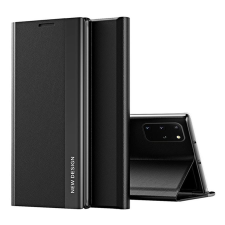 Wooze Apple Wooze Silver Line iPhone 16 oldalra nyíló tok, stand, fekete tok és táska