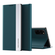 Wooze Apple Wooze Silver Line iPhone 16 Plus oldalra nyíló tok, stand, sötétzöld tok és táska