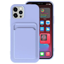 Wooze Card Slot szilikon tok kártya tartóval Samsung Galaxy A51 lila tok és táska