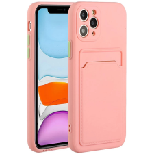 Wooze Card Slot szilikon tok kártyatartóval Samsung Galaxy A36 5G rózsaszín tok és táska