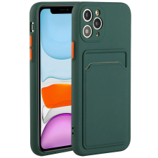 Wooze Card Slot szilikon tok kártyatartóval Samsung Galaxy A36 5G sötétzöld tok és táska