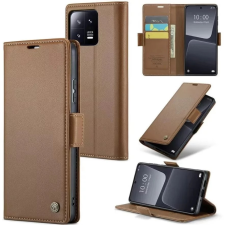 Wooze CaseME oldalra nyíló tok RFID Xiaomi 14T barna tok és táska
