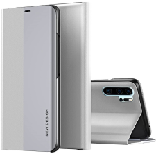 Wooze Huawei P30 Pro, Oldalra nyíló tok, stand, Wooze Silver Line, világosszürke tok és táska