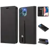 Wooze Huawei P50 / P50E, Oldalra nyíló tok, stand, kártyatartóval, kézpánttal, Wooze Business Plus, fekete