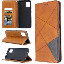 Wooze Nokia 2.4, Oldalra nyíló tok, stand, geometria minta, Wooze DesignBook, sárga tok és táska