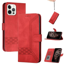 Wooze Realme 6i, Oldalra nyíló tok, stand, kártyatartóval, kézpánttal, Wooze Illusion, piros tok és táska
