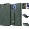 Wooze Samsung Galaxy A42 5G / M42 5G SM-A426B / M426B, Oldalra nyíló tok, stand, kártyatartóval, kézpánttal, Wooze Business Plus, sötétzöld