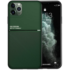 Wooze Samsung Galaxy M21 SM-M215F, Szilikon tok, közepesen ütésálló, mágneses tartóval kompatibilis, karbon minta, Wooze Carbon, sötétzöld tok és táska
