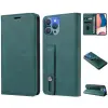 Wooze Samsung Galaxy M23 5G SM-M236B, Oldalra nyíló tok, stand, kártyatartóval, kézpánttal, Wooze Business Plus, zöld