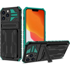 Wooze Transformer hátlaptok kitámasztóval iPhone 14 Pro Max fekete-zöld tok és táska