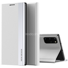 Wooze Xiaomi 12 Lite, Oldalra nyíló tok, stand, Wooze Silver Line, világosszürke tok és táska