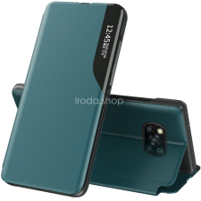 Wooze Xiaomi Mi 11, Oldalra nyíló tok, stand, hívás mutatóval, Wooze FashionBook, zöld tok és táska