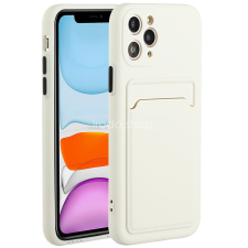 Wooze Xiaomi Redmi 10A, Szilikon tok, kártyatartóval, Wooze Card Slot, fehér tok és táska