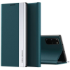 Wooze Xiaomi Redmi 14C / Poco C75, Oldalra nyíló tok, stand, Wooze Silver Line, sötétzöld