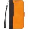 Wooze Xiaomi Redmi Note 13 4G, Oldalra nyíló tok, stand, kártyatartóval, kézpánttal, Wooze Colour Wallet, narancssárga