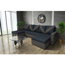  WOW U alakú sarokkanapé kvarcszürke – ónix szövet zseniális 3 változatban bútor