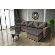  WOW U alakú sarokkanapé pasztell taupe – kvarcszürke szövet zseniális 3 változatban bútor