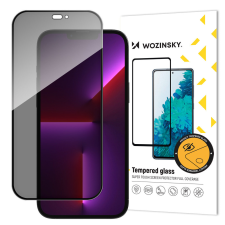 Wozinsky Adatvédő üveg kémelhárító szűrővel iPhone 15 Pro Max Wozinsky Privacy Glass - fekete fólia mobiltelefon kellék