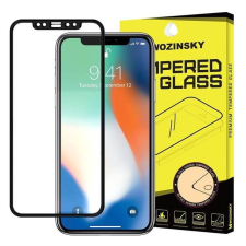 Wozinsky edzett üveg tempered glass FullGlue Super Tough képernyővédő fólia teljes képernyős kerettel tok barát iPhone 12 Pro Max fekete üvegfólia mobiltelefon kellék