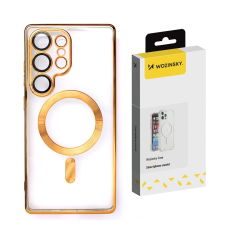 Wozinsky Electroplated MagSafe-kompatibilis tok Samsung Galaxy S25 - arany színű tok és táska