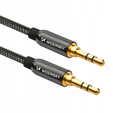 Wozinsky Kábel Mini Aljzat 2X Aux 3M Fekete Telefonokhoz kábel és adapter