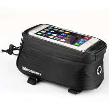 Wozinsky kerékpáros elülső táska 1.5L, telefon tokkal 6.5&quot;, fekete kerékpáros táska