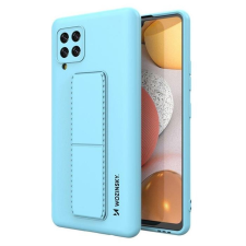 Wozinsky kitámasztható tok Flexible Silicone telefontok Samsung Galaxy A42 5G világoskék tok és táska