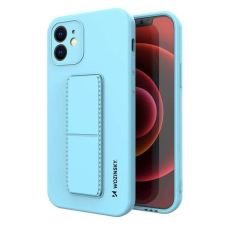 Wozinsky kitámasztható tok Flexible Silicone telefontok XS MAX világoskék tok és táska