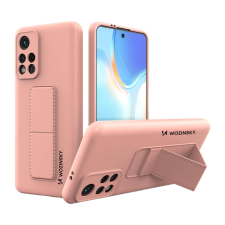 Wozinsky kitámasztható tok Rugalmas szilikon állványtok Xiaomi Poco M4 Pro 5G rózsaszínű tok és táska
