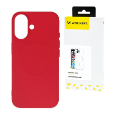 Wozinsky Liquid Silicone MagSafe-kompatibilis tok Samsung Galaxy S25 Ultra - piros tok és táska