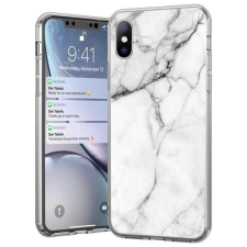 Wozinsky Marble TPU tok Xiaomi Mi Note 10 Lite fehér tok és táska