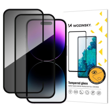 Wozinsky Privacy Glass betekintésvédett edzett üveg fekete szegéllyel iPhone Air - 2 db mobiltelefon kellék