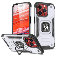 Wozinsky Ring Armor iPhone 15 Pro Max gyűrűs Armor tok - Ezüst tok és táska