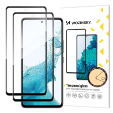 Wozinsky Super Tough Full Glue Edzett üveg Samsung Galaxy A53 5G fekete kerettel - 2 db mobiltelefon kellék