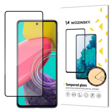 Wozinsky szuper kemény Full Glue edzett üveg teljes képernyő keretben tokbarát Samsung Galaxy M53 5G Fekete mobiltelefon kellék