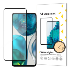 Wozinsky szuper tartós Full Glue edzett üveg teljes képernyő keretben tokbarát Motorola Moto G52 Fekete mobiltelefon kellék