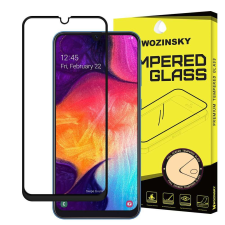 Wozinsky Üvegfólia Samsung Galaxy M20 - Super kemény tokbarát fólia fekete kerettel mobiltelefon kellék