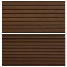 WPC WoodLook WPC padlólap 4 méteres szál 146x24x4000 mm Fahatású kétoldalas barna Merbau burkolat. Woodlook Standard. Matt, csúszásmentes felület. Méterenkénti ár! dekorburkolat