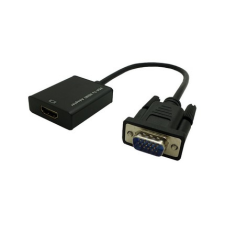 WPOWER MMAC0053-B VGA apa - HDMI anya Kábel 28cm - Fekete kábel és adapter