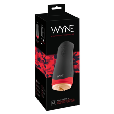 WYNE 01 - akkus, rezgő-szívó, melegítős maszturbátor (fekete) egyéb erotikus kiegészítők férfiaknak