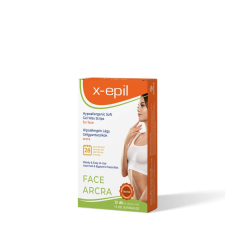 X-EPIL - használatra kész hipoallergén gélgyantacsíkok (12db) - arcra szőrtelenítés