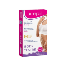 X-EPIL - használatra kész prémium gélgyantacsíkok (12db) - testre szőrtelenítés